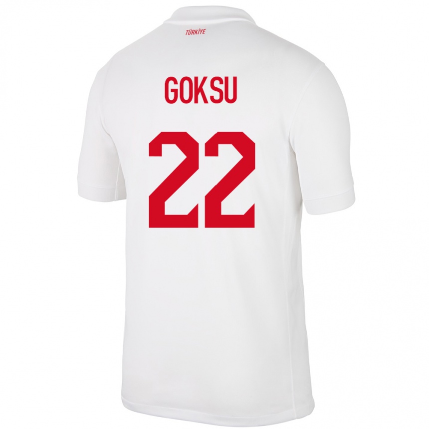 Men Football Turkey Yasam Göksu #22 White Home Jersey 24-26 T-Shirt