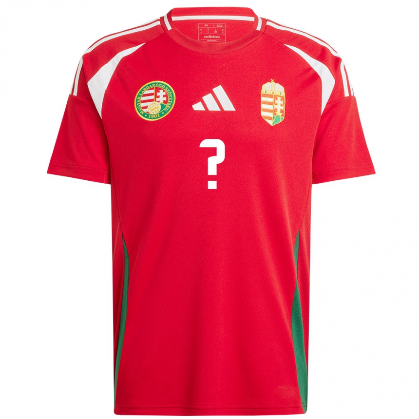 Men Football Hungary Your Name #0 Red Home Jersey 24-26 T-Shirt