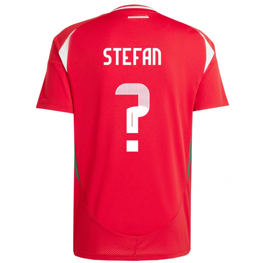 Men Football Hungary Raúl Stefan #0 Red Home Jersey 24-26 T-Shirt