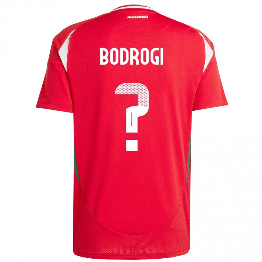 Men Football Hungary Bence Bodrogi #0 Red Home Jersey 24-26 T-Shirt