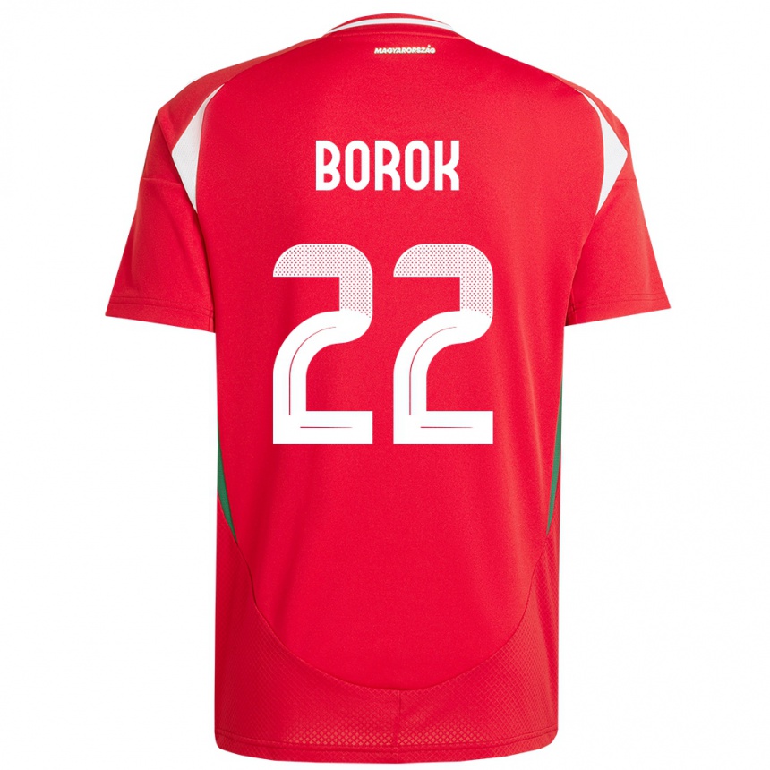Men Football Hungary Dorina Borók #22 Red Home Jersey 24-26 T-Shirt
