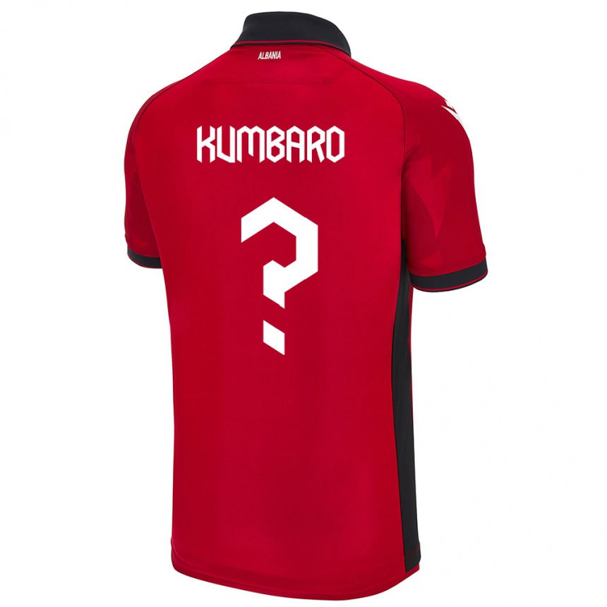 Men Football Albania Alvi Kumbaro #0 Red Home Jersey 24-26 T-Shirt