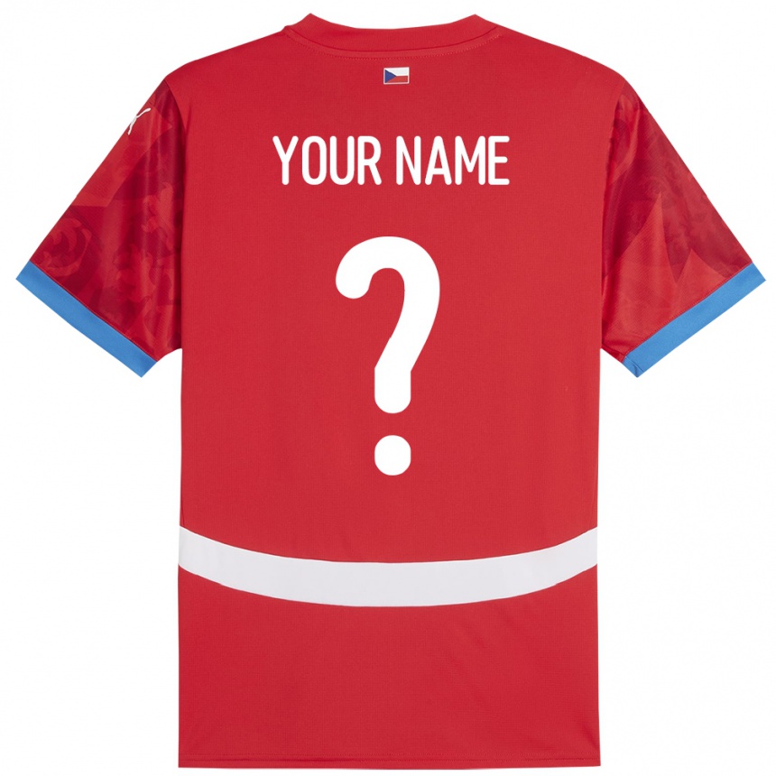 Men Football Czech Republic Your Name #0 Red Home Jersey 24-26 T-Shirt