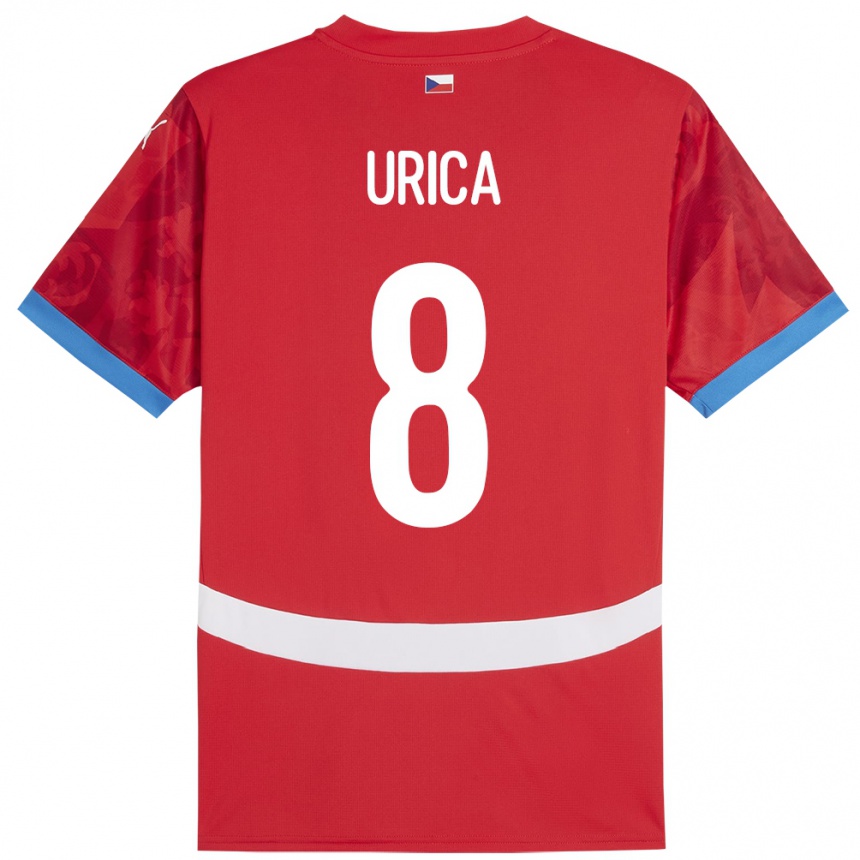 Men Football Czech Republic Adam Urica #8 Red Home Jersey 24-26 T-Shirt