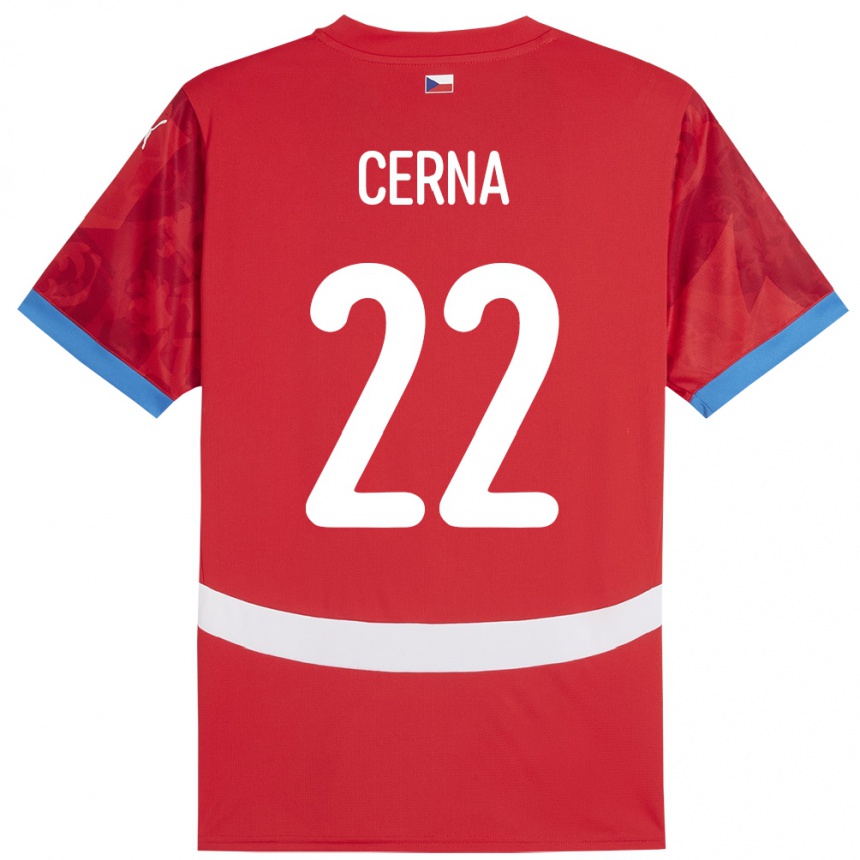 Men Football Czech Republic Franny Černá #22 Red Home Jersey 24-26 T-Shirt