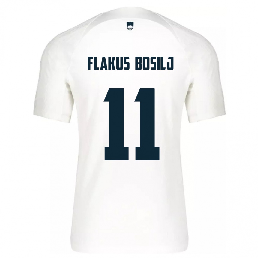 Men Football Slovenia David Flakus Bosilj #11 White Home Jersey 24-26 T-Shirt