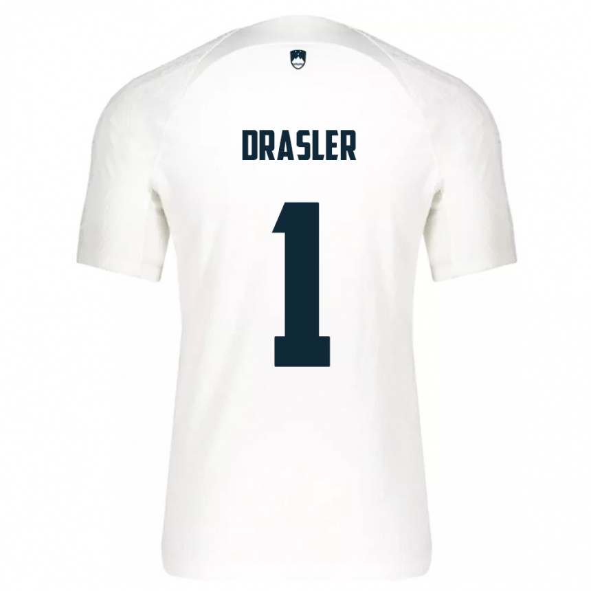 Men Football Slovenia Iztok Drasler #1 White Home Jersey 24-26 T-Shirt