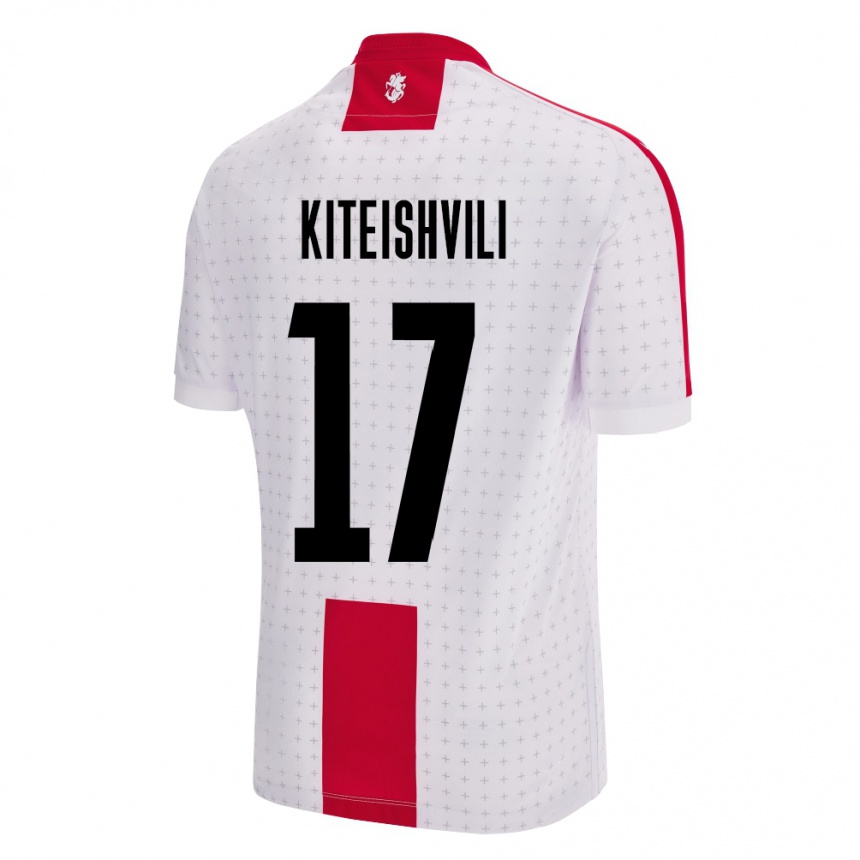 Men Football Georgia Otar Kiteishvili #17 White Home Jersey 24-26 T-Shirt