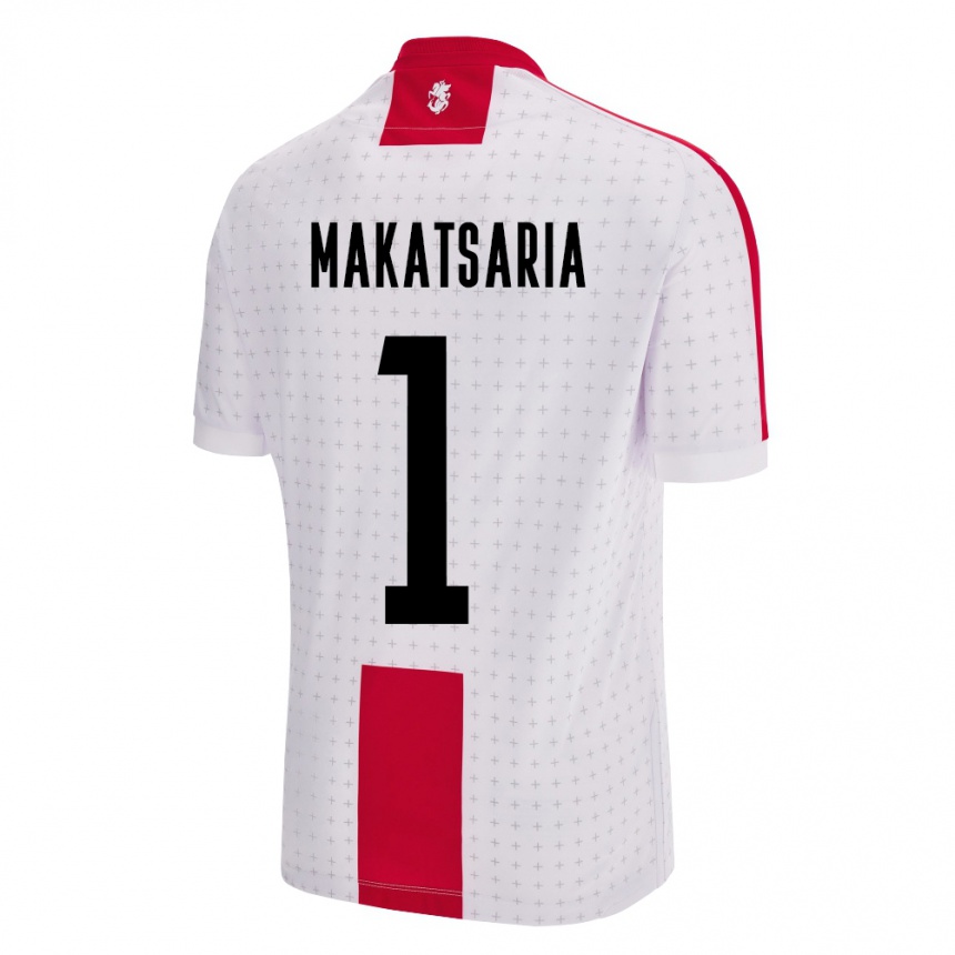 Men Football Georgia Mikheil Makatsaria #1 White Home Jersey 24-26 T-Shirt