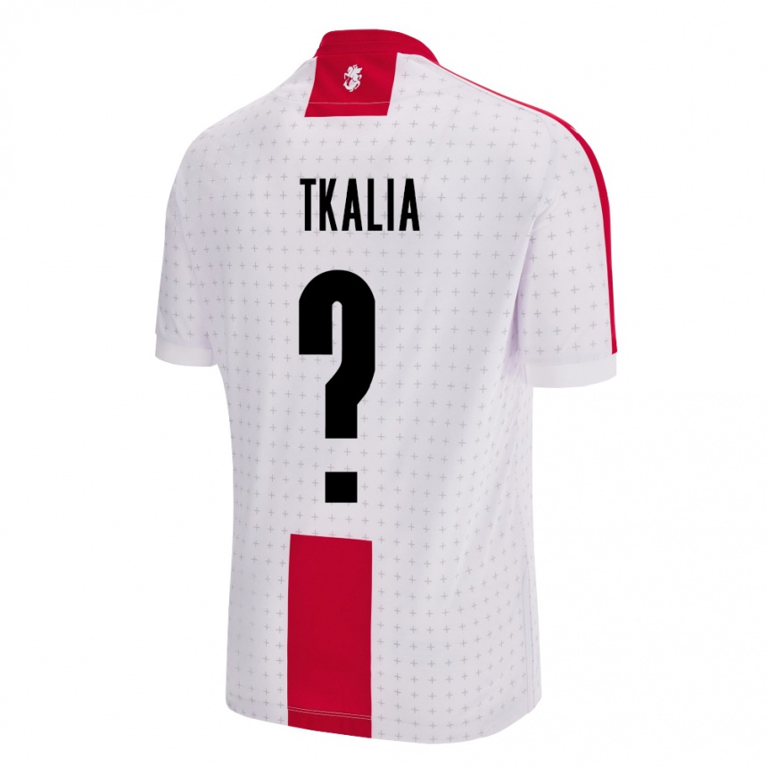 Men Football Georgia Nikoloz Tkalia #0 White Home Jersey 24-26 T-Shirt