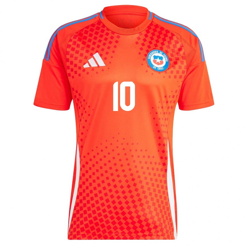 Men Football Chile Yanara Aedo #10 Red Home Jersey 24-26 T-Shirt