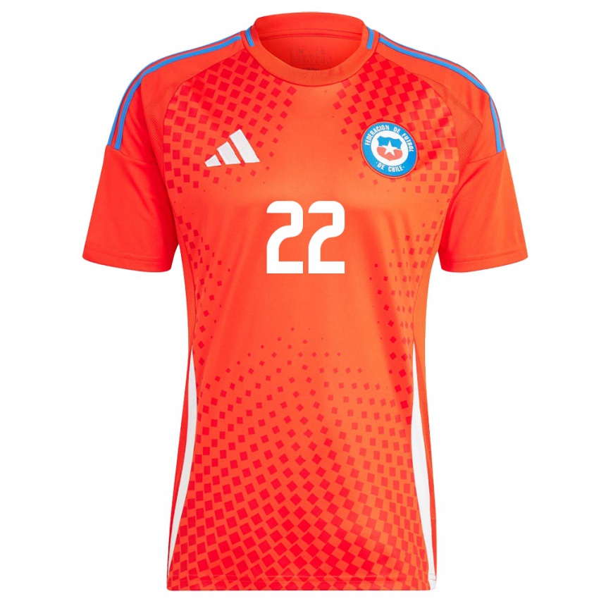 Men Football Chile Agustina Heyermann #22 Red Home Jersey 24-26 T-Shirt