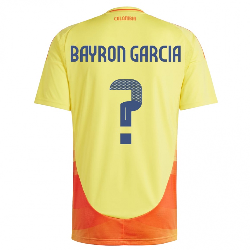 Men Football Colombia Bayron García #0 Yellow Home Jersey 24-26 T-Shirt