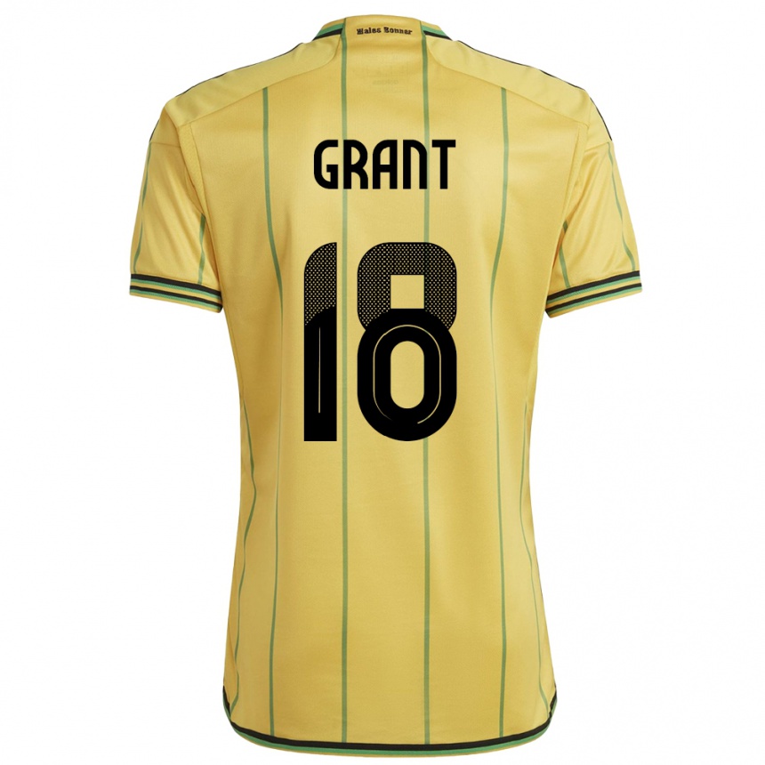 Men Football Jamaica George Grant #18 Yellow Home Jersey 24-26 T-Shirt