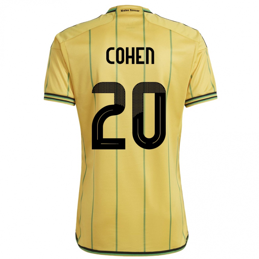Men Football Jamaica Dunsting Cohen #20 Yellow Home Jersey 24-26 T-Shirt