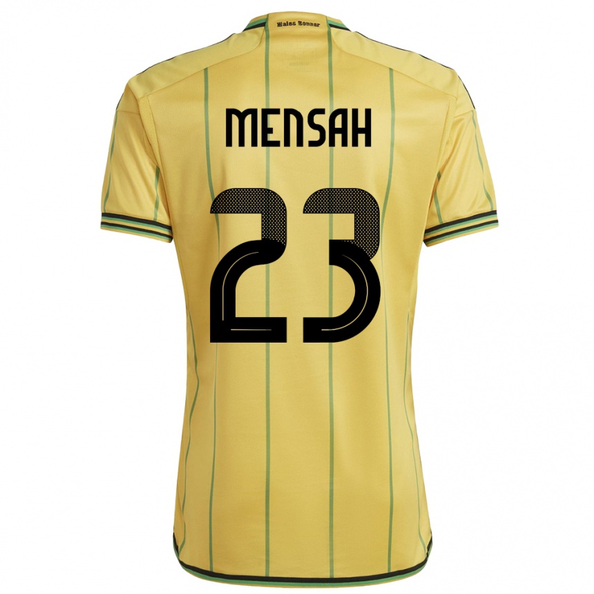 Men Football Jamaica Serena Mensah #23 Yellow Home Jersey 24-26 T-Shirt