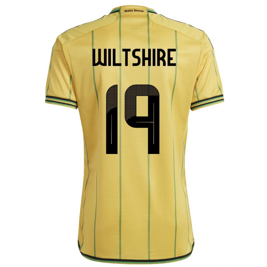 Men Football Jamaica Tiernny Wiltshire #19 Yellow Home Jersey 24-26 T-Shirt