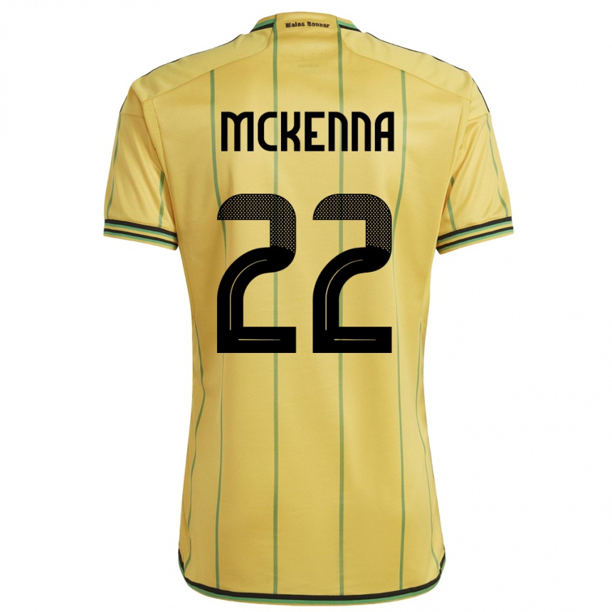Men Football Jamaica Kayla Mckenna #22 Yellow Home Jersey 24-26 T-Shirt