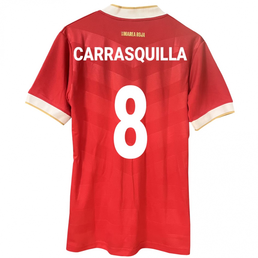 Men Football Panama Adalberto Carrasquilla #8 Red Home Jersey 24-26 T-Shirt