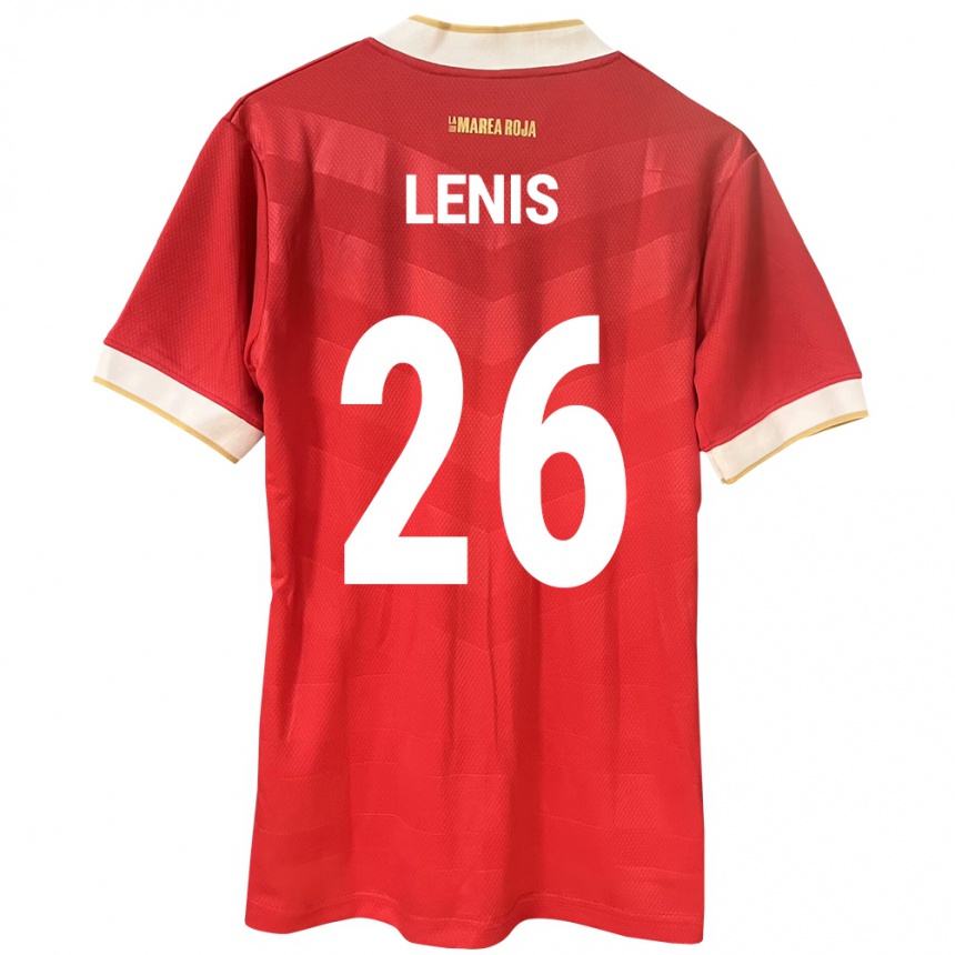 Men Football Panama Kahiser Lenis #26 Red Home Jersey 24-26 T-Shirt