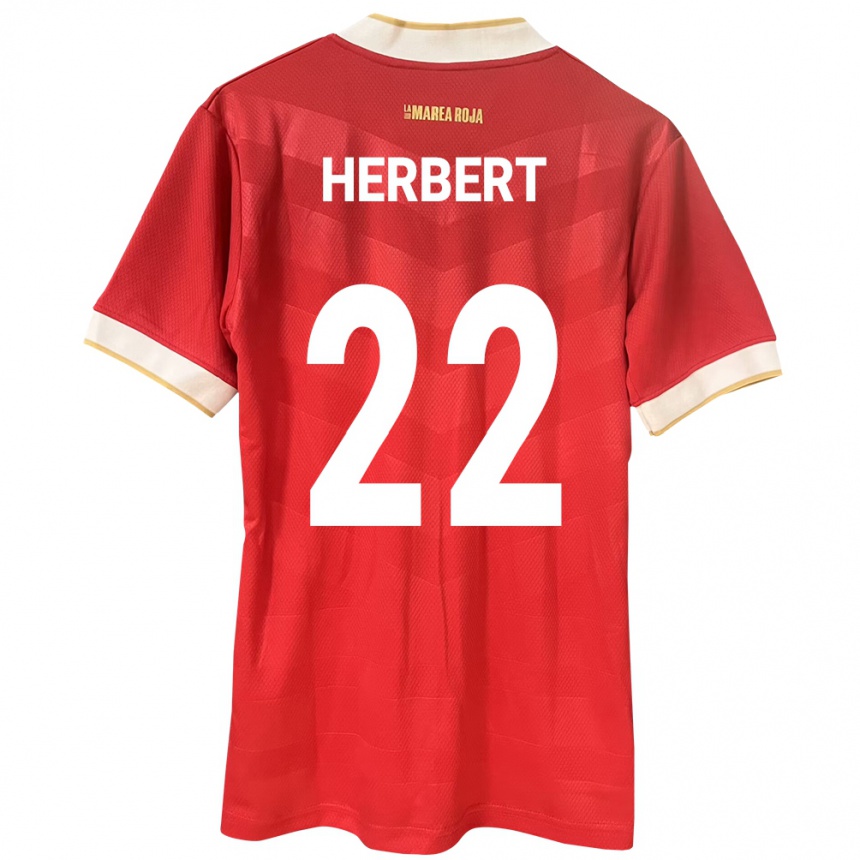 Men Football Panama Antony Herbert #22 Red Home Jersey 24-26 T-Shirt