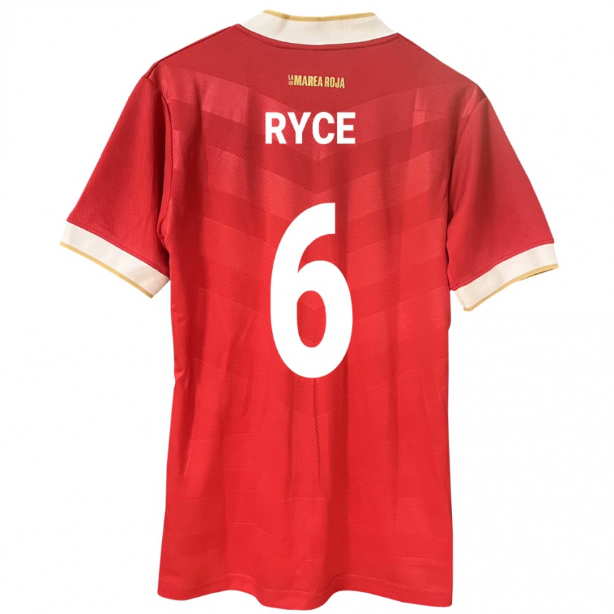 Men Football Panama Anel Ryce #6 Red Home Jersey 24-26 T-Shirt