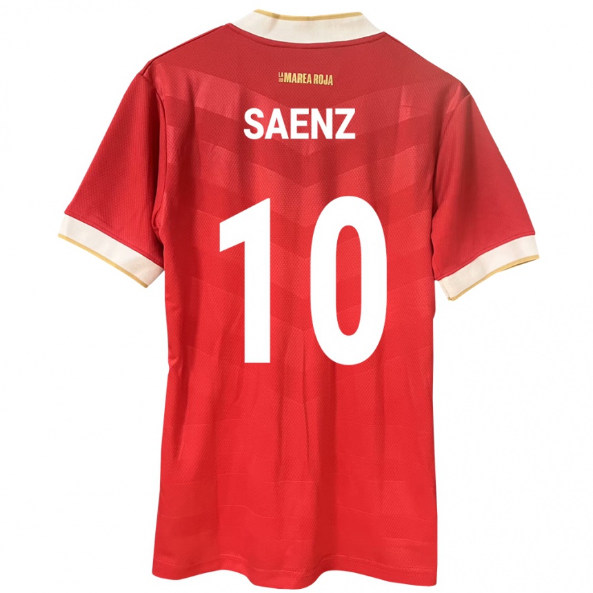 Men Football Panama Gloria Sáenz #10 Red Home Jersey 24-26 T-Shirt