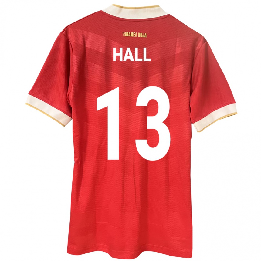 Men Football Panama Gianna Hall #13 Red Home Jersey 24-26 T-Shirt