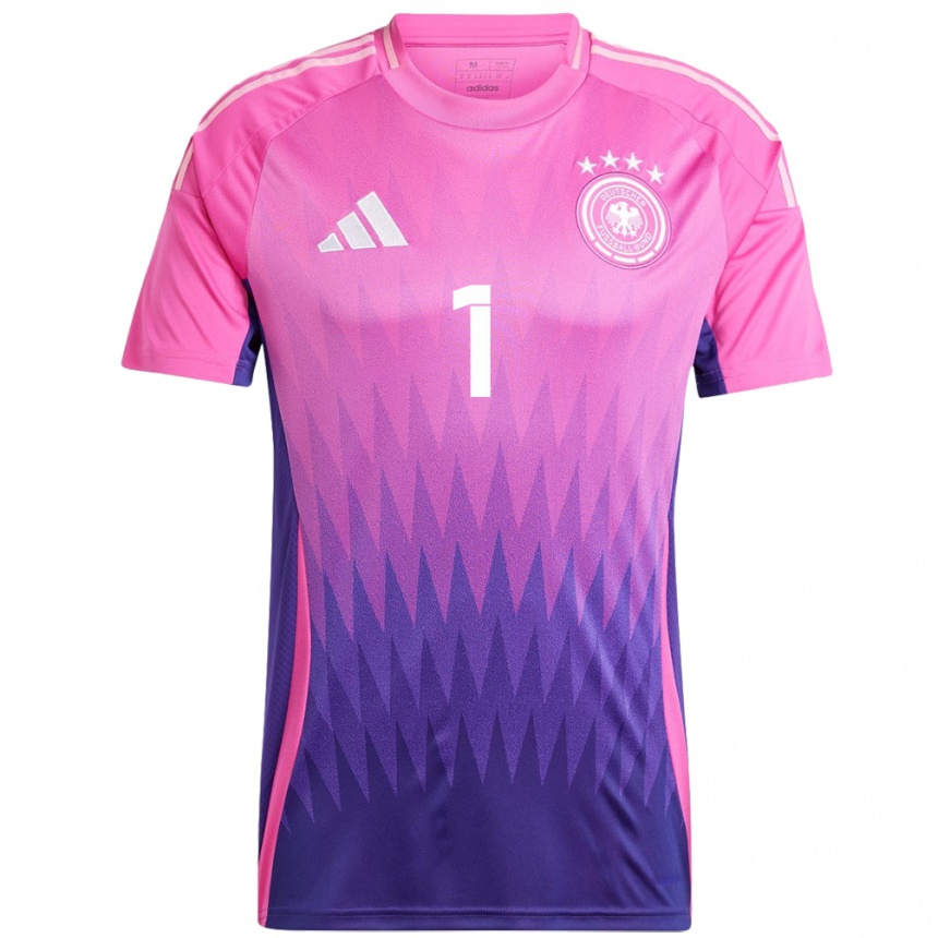 Men Football Germany Almuth Schult #1 Pink Purple Away Jersey 24-26 T-Shirt