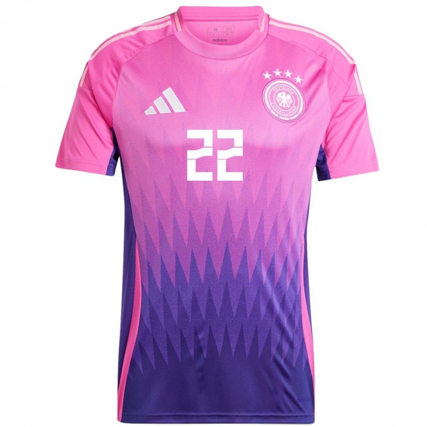 Men Football Germany Jule Brand #22 Pink Purple Away Jersey 24-26 T-Shirt