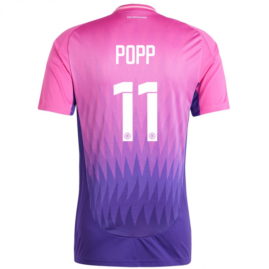 Men Football Germany Alexandra Popp #11 Pink Purple Away Jersey 24-26 T-Shirt