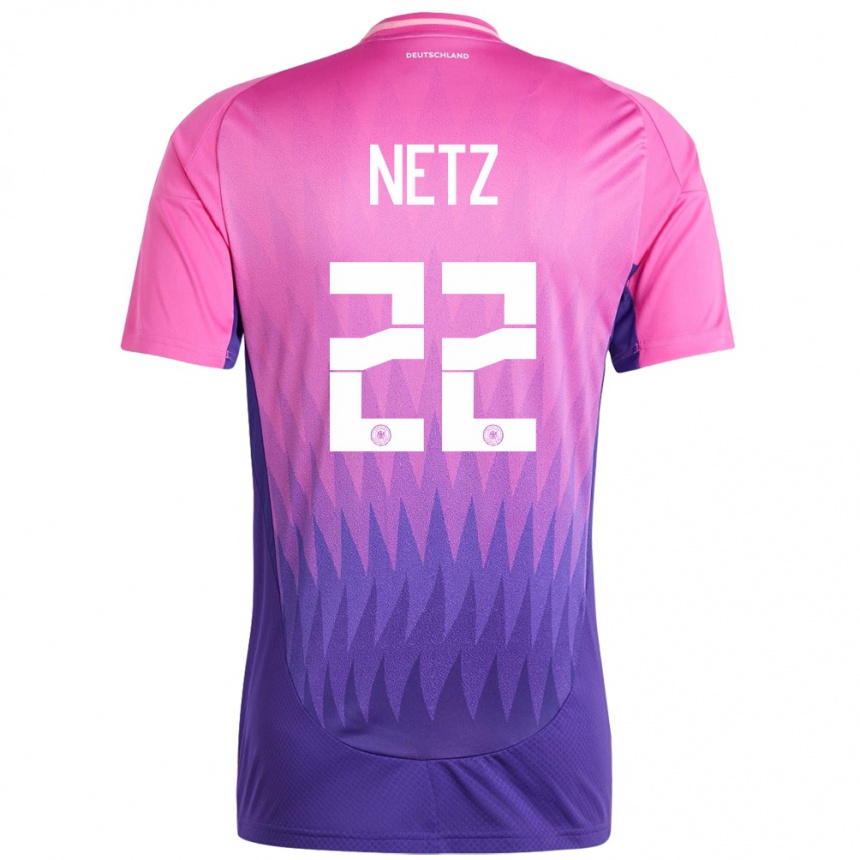 Men Football Germany Luca Netz #22 Pink Purple Away Jersey 24-26 T-Shirt