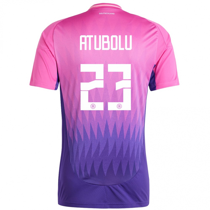 Men Football Germany Noah Atubolu #23 Pink Purple Away Jersey 24-26 T-Shirt