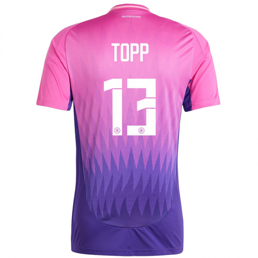 Men Football Germany Keke Topp #13 Pink Purple Away Jersey 24-26 T-Shirt