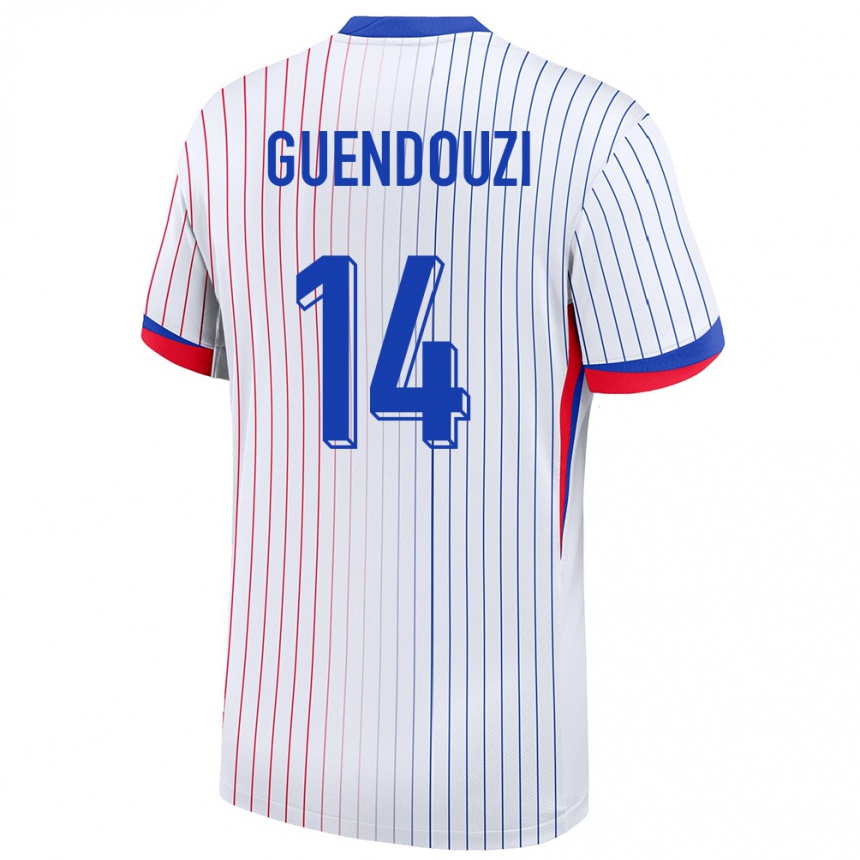 Men Football France Matteo Guendouzi #14 White Away Jersey 24-26 T-Shirt