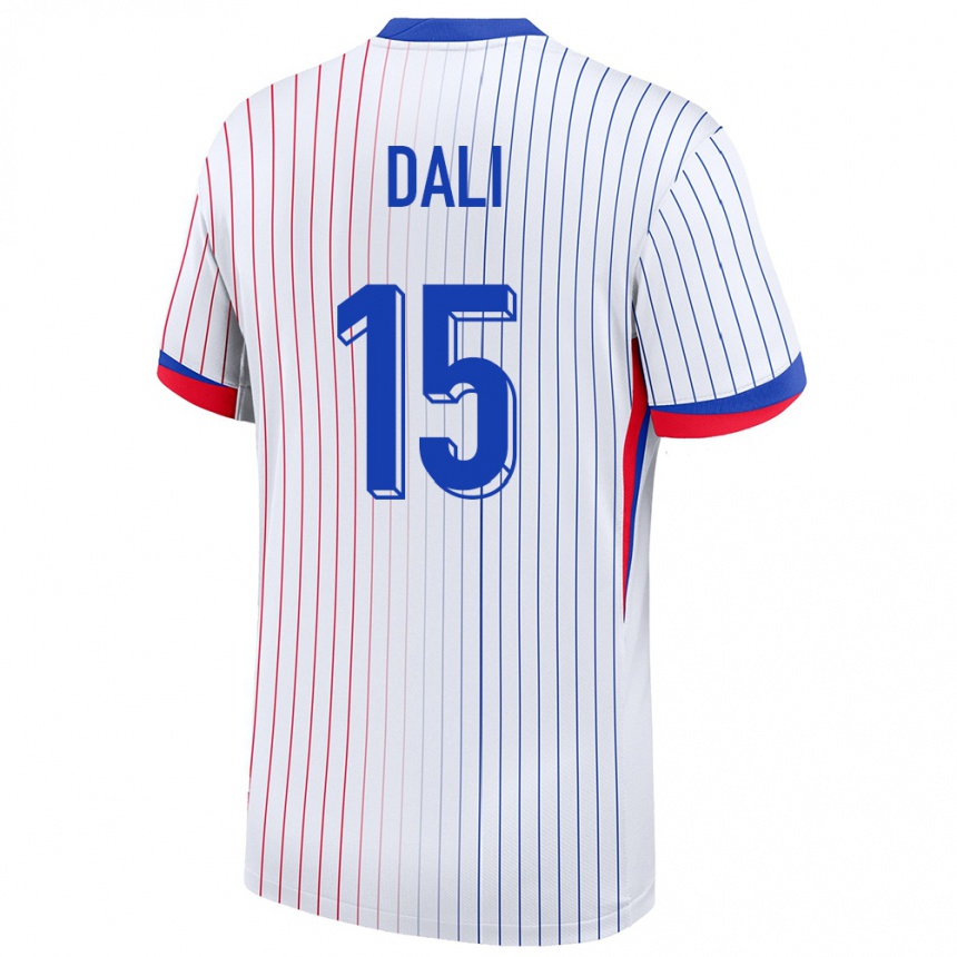 Men Football France Kenza Dali #15 White Away Jersey 24-26 T-Shirt