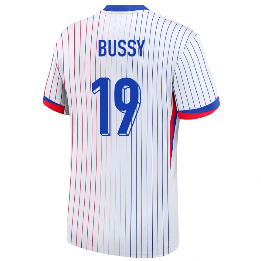 Men Football France Kessya Bussy #19 White Away Jersey 24-26 T-Shirt