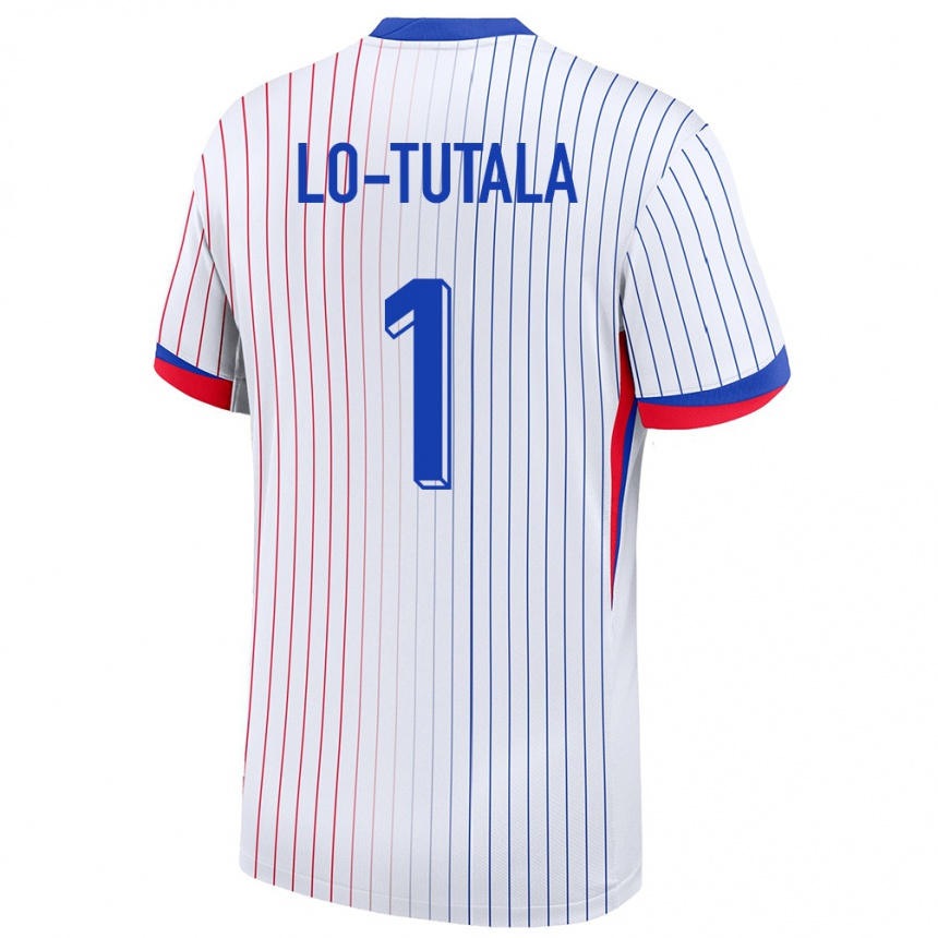 Men Football France Thimothee Lo Tutala #1 White Away Jersey 24-26 T-Shirt