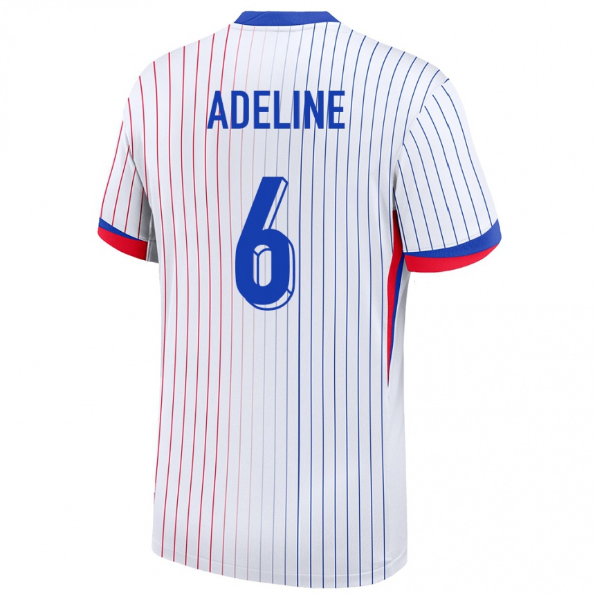 Men Football France Martin Adeline #6 White Away Jersey 24-26 T-Shirt