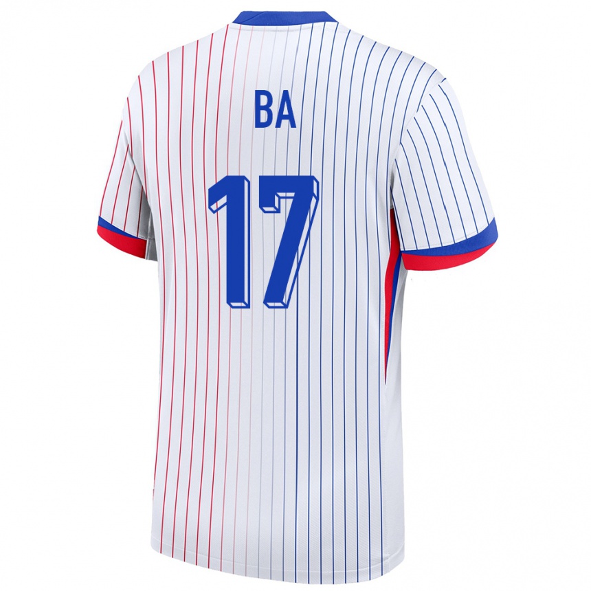 Men Football France Abdoullah Ba #17 White Away Jersey 24-26 T-Shirt