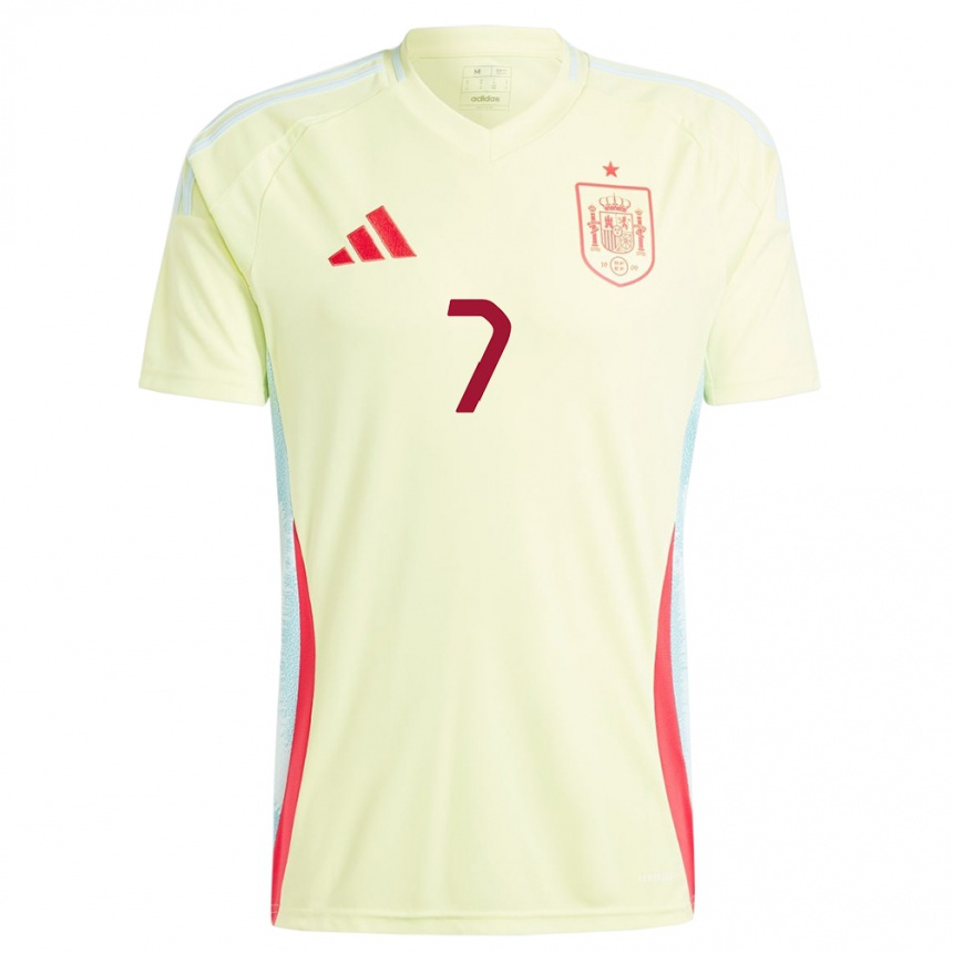 Men Football Spain Rosa Marquez #7 Yellow Away Jersey 24-26 T-Shirt