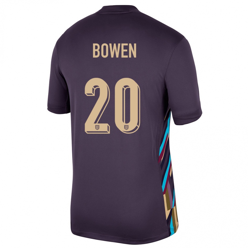 Men Football England Jarrod Bowen #20 Dark Raisin Away Jersey 24-26 T-Shirt