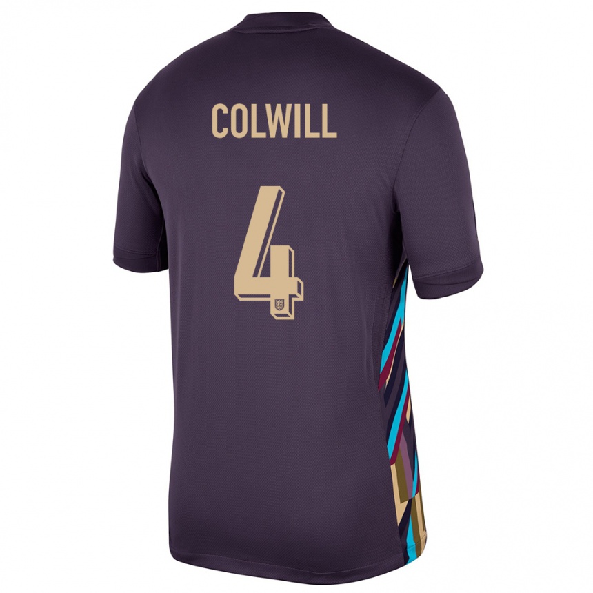 Men Football England Levi Colwill #4 Dark Raisin Away Jersey 24-26 T-Shirt