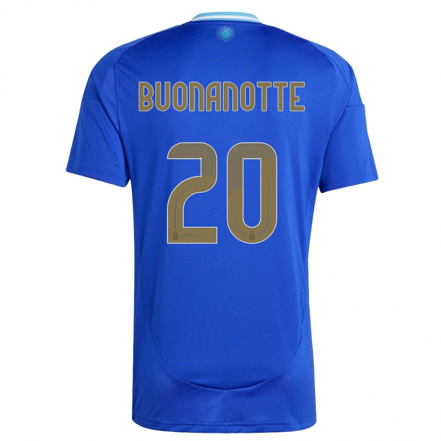 Men Football Argentina Facundo Buonanotte #20 Blue Away Jersey 24-26 T-Shirt