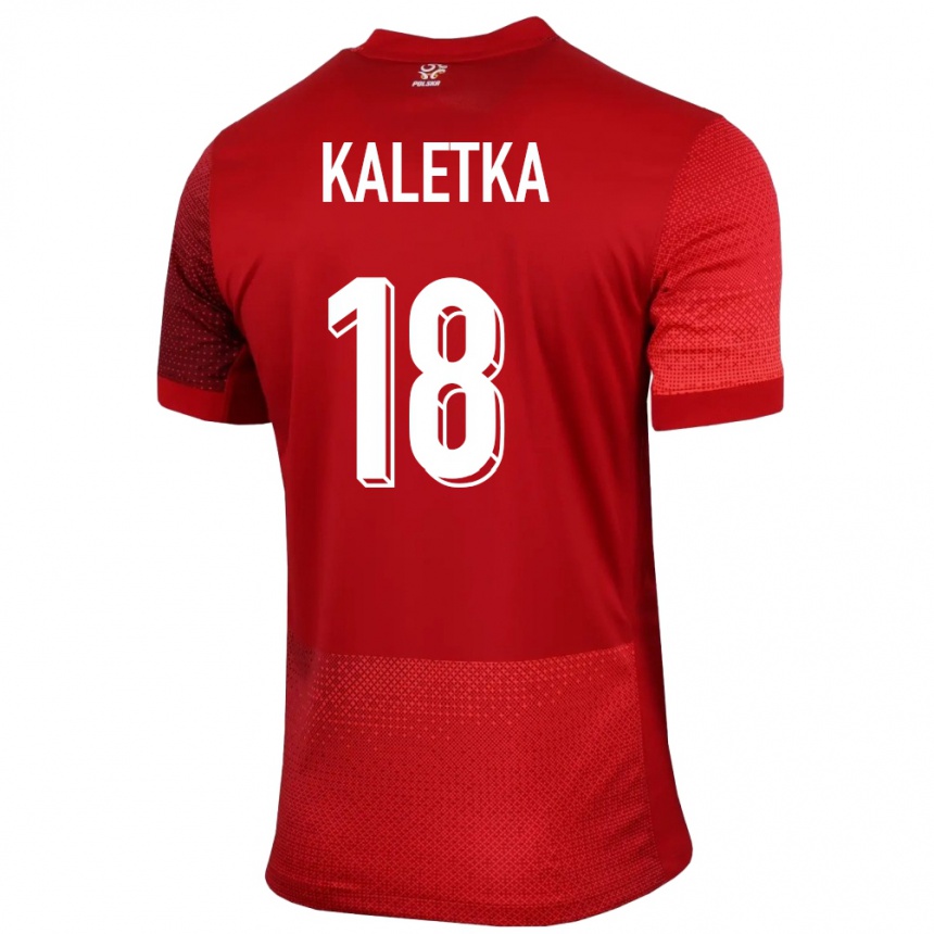 Men Football Poland Nikol Kaletka #18 Red Away Jersey 24-26 T-Shirt