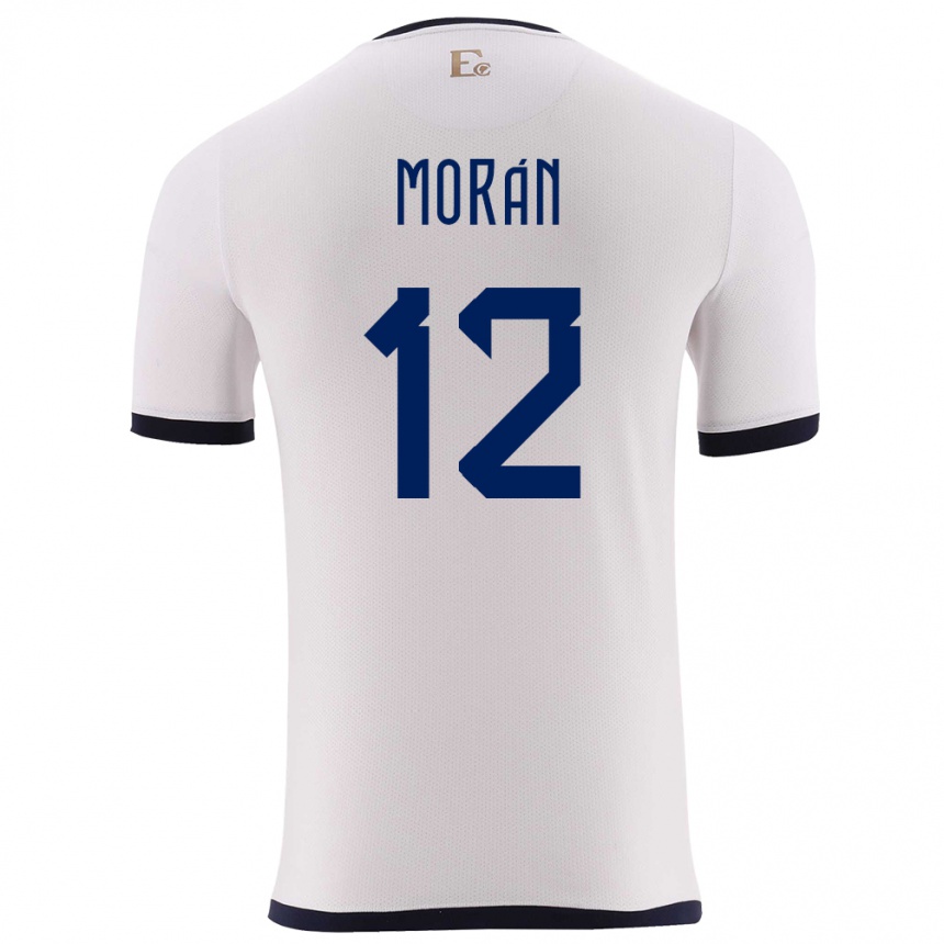 Men Football Ecuador Andrea Moran #12 White Away Jersey 24-26 T-Shirt