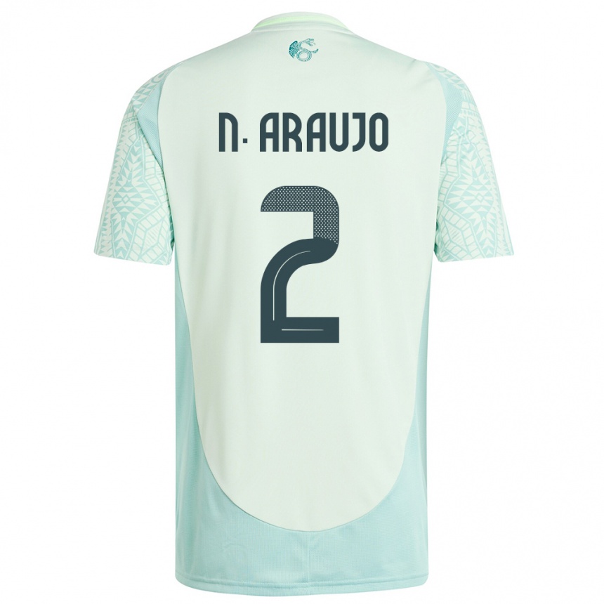 Men Football Mexico Nestor Araujo #2 Linen Green Away Jersey 24-26 T-Shirt