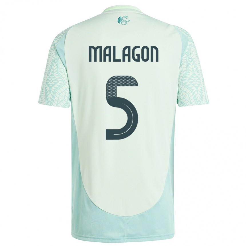 Men Football Mexico Luis Malagon #5 Linen Green Away Jersey 24-26 T-Shirt