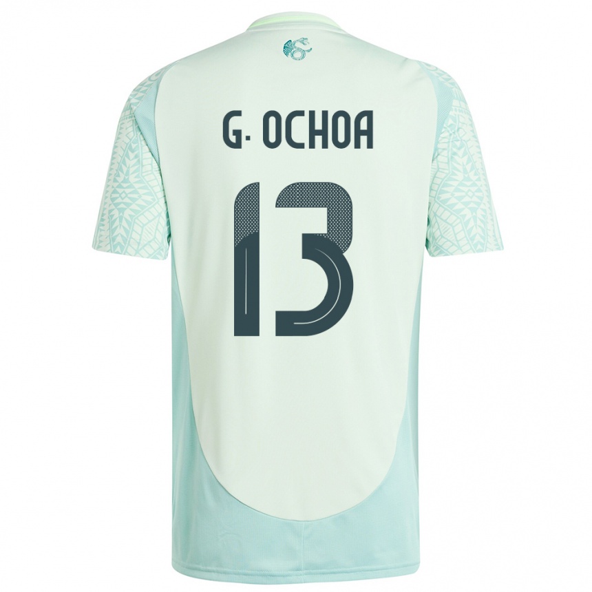 Men Football Mexico Guillermo Ochoa #13 Linen Green Away Jersey 24-26 T-Shirt