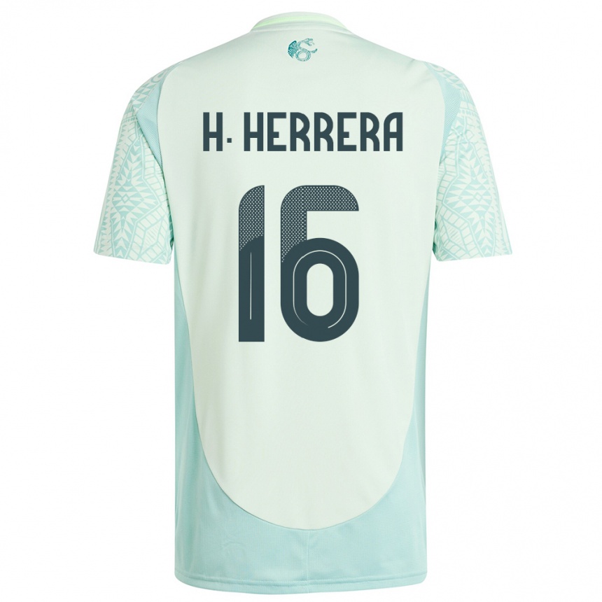 Men Football Mexico Hector Herrera #16 Linen Green Away Jersey 24-26 T-Shirt